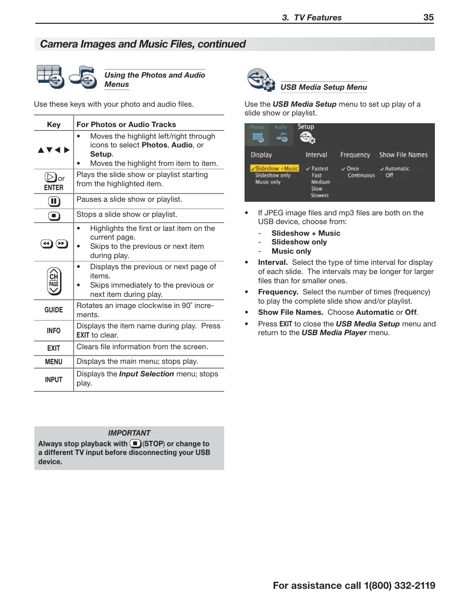 Camera images and music files, continued | MITSUBISHI ELECTRIC LT-55154 User Manual | Page 35 / 104