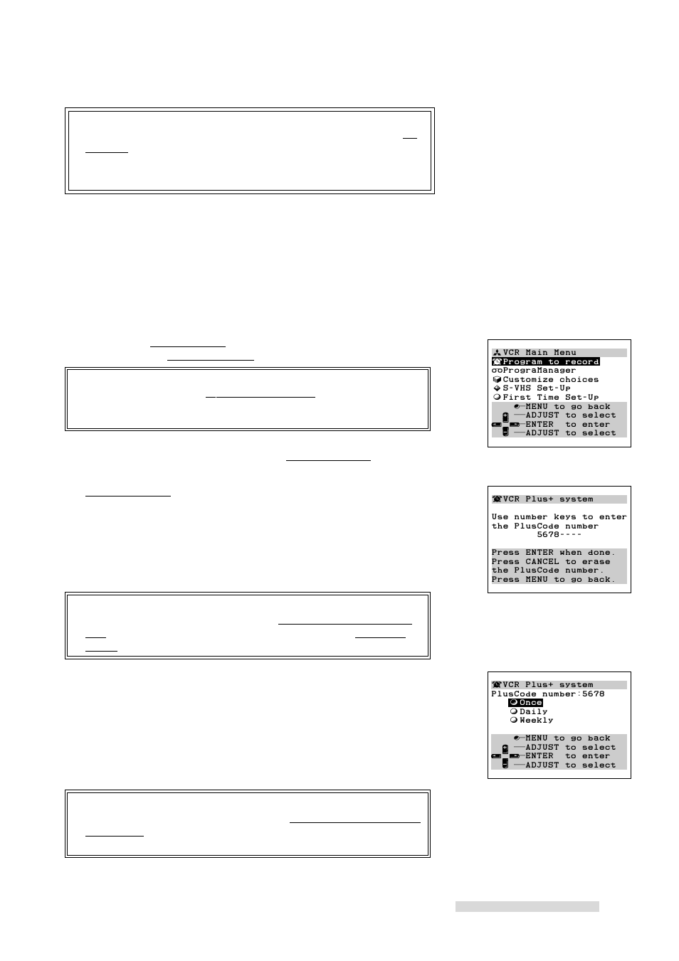 Vcr plus, System programming, Timer recording | MITSUBISHI ELECTRIC HS-U778 User Manual | Page 33 / 68