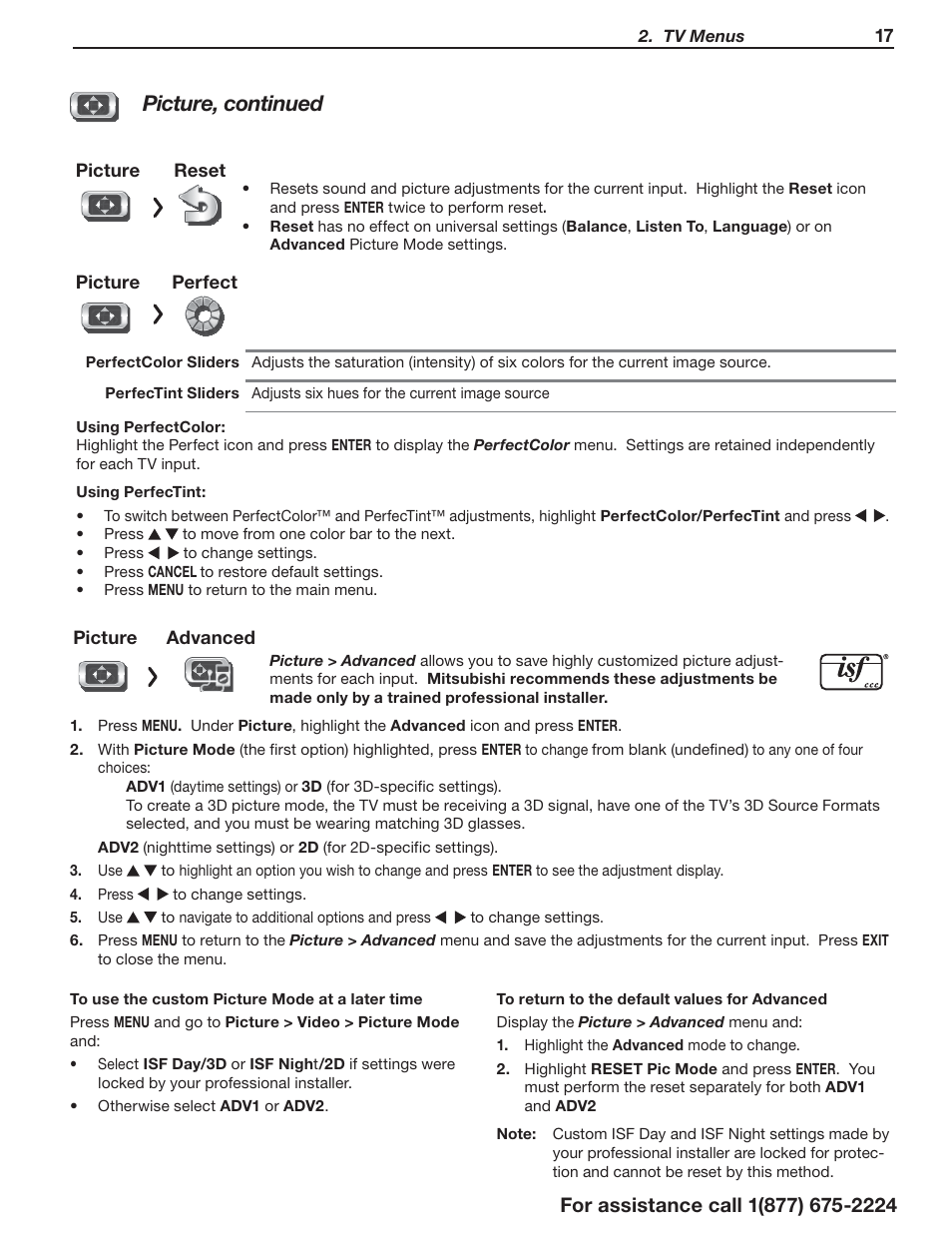 Picture, continued | MITSUBISHI ELECTRIC LaserVue L75-A94 User Manual | Page 17 / 50