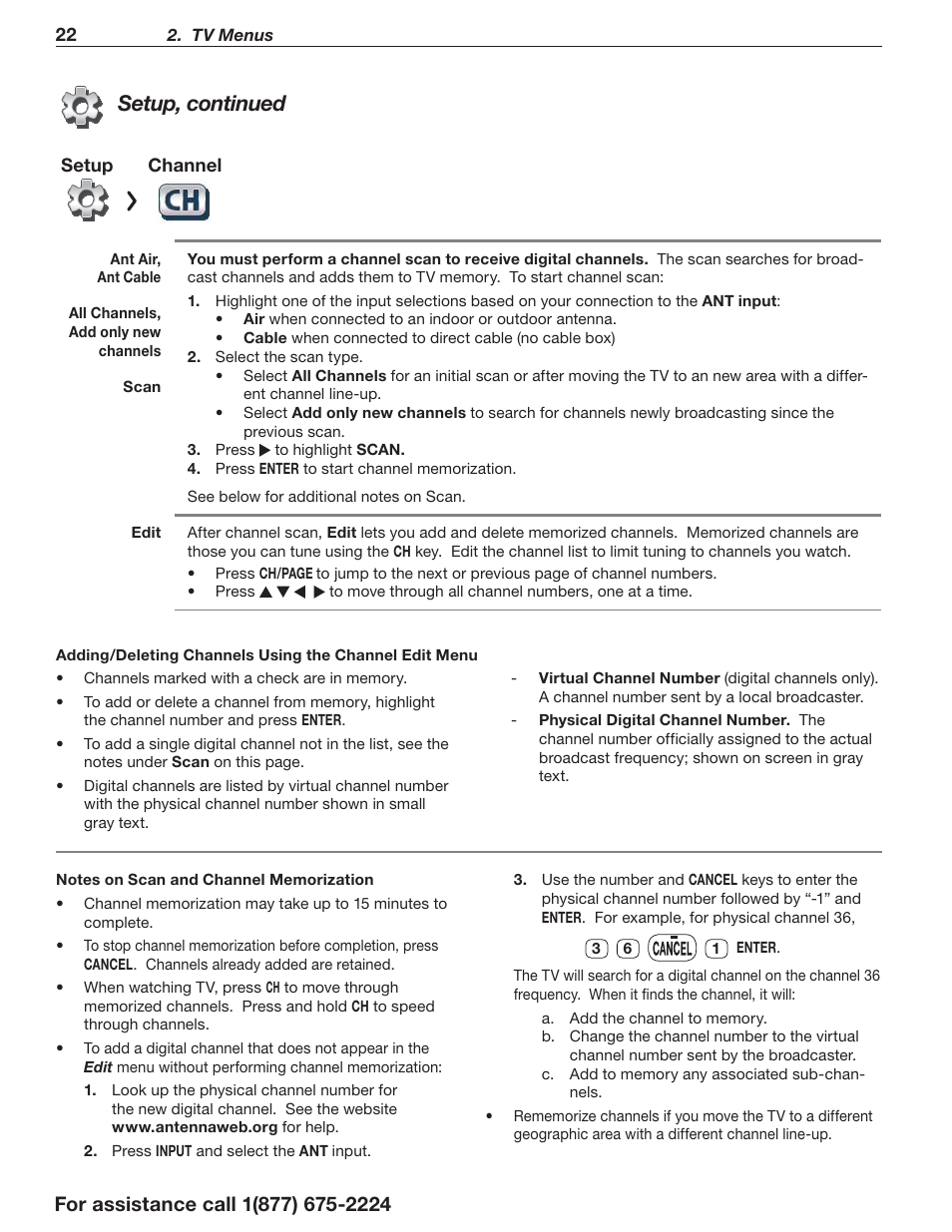Setup, continued | MITSUBISHI ELECTRIC LaserVue L75-A94 User Manual | Page 22 / 50
