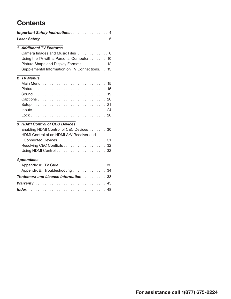 MITSUBISHI ELECTRIC LaserVue L75-A94 User Manual | Page 3 / 50