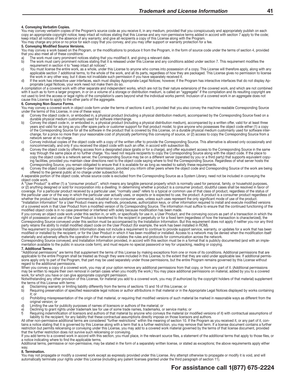 Trademark and license information | MITSUBISHI ELECTRIC LaserVue L75-A94 User Manual | Page 41 / 50