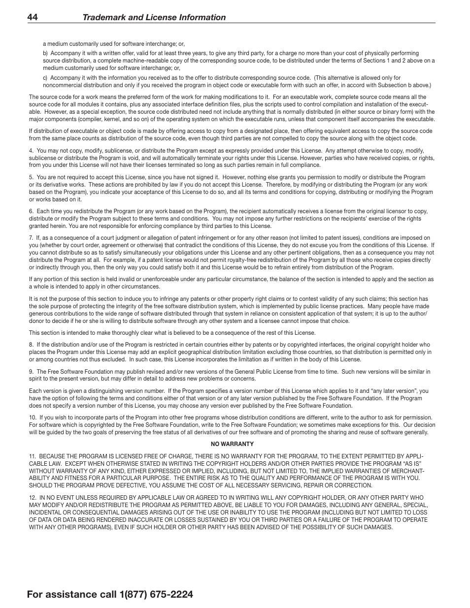 Trademark and license information | MITSUBISHI ELECTRIC LaserVue L75-A94 User Manual | Page 44 / 50