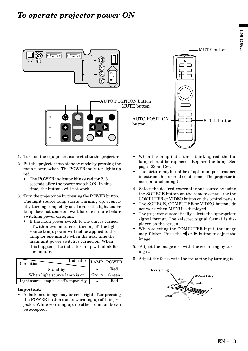En – 13 | MITSUBISHI ELECTRIC LVP-X80U User Manual | Page 13 / 29
