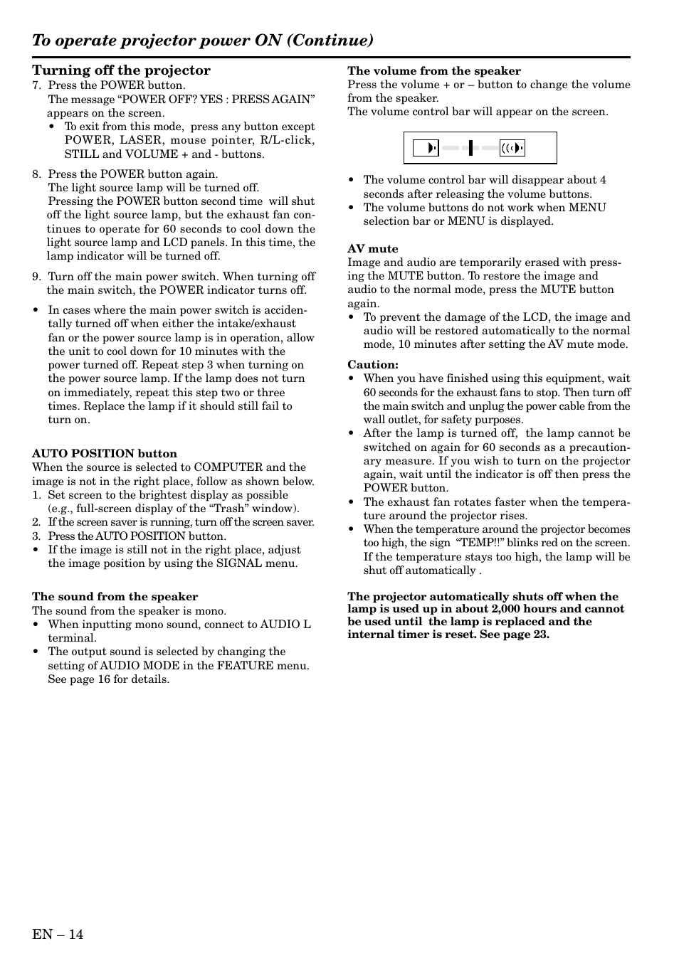 MITSUBISHI ELECTRIC LVP-X80U User Manual | Page 14 / 29