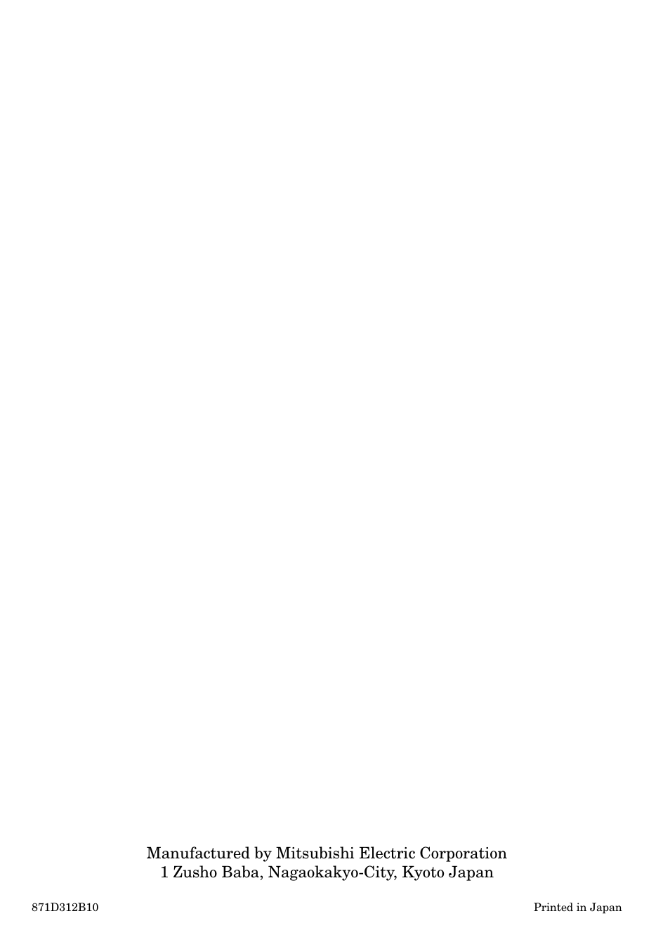 MITSUBISHI ELECTRIC LVP-X80U User Manual | Page 29 / 29