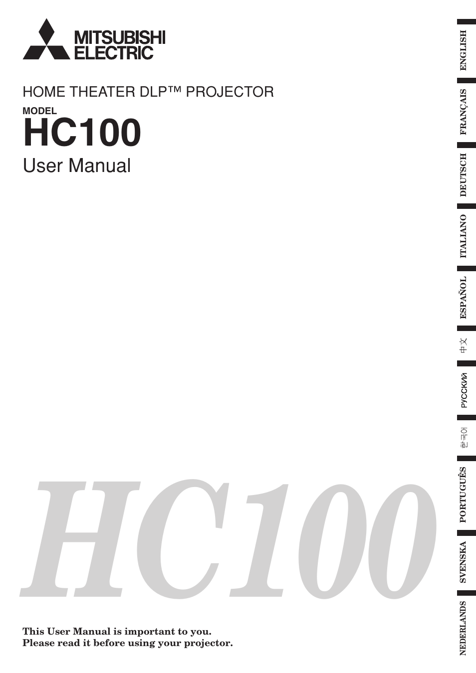 MITSUBISHI ELECTRIC HC100 User Manual | 37 pages