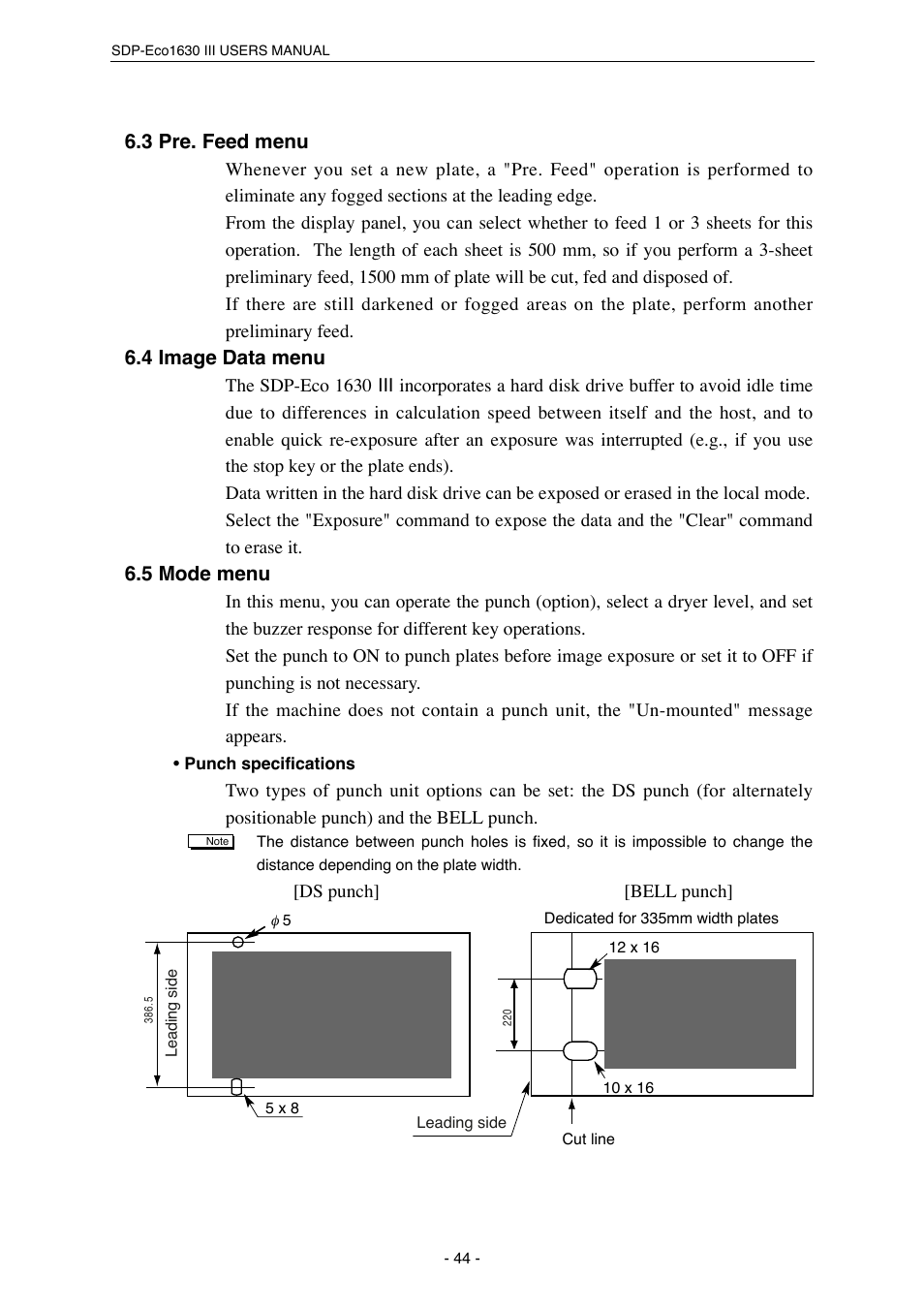 MITSUBISHI ELECTRIC SDP-Eco 1630 III User Manual | Page 52 / 83