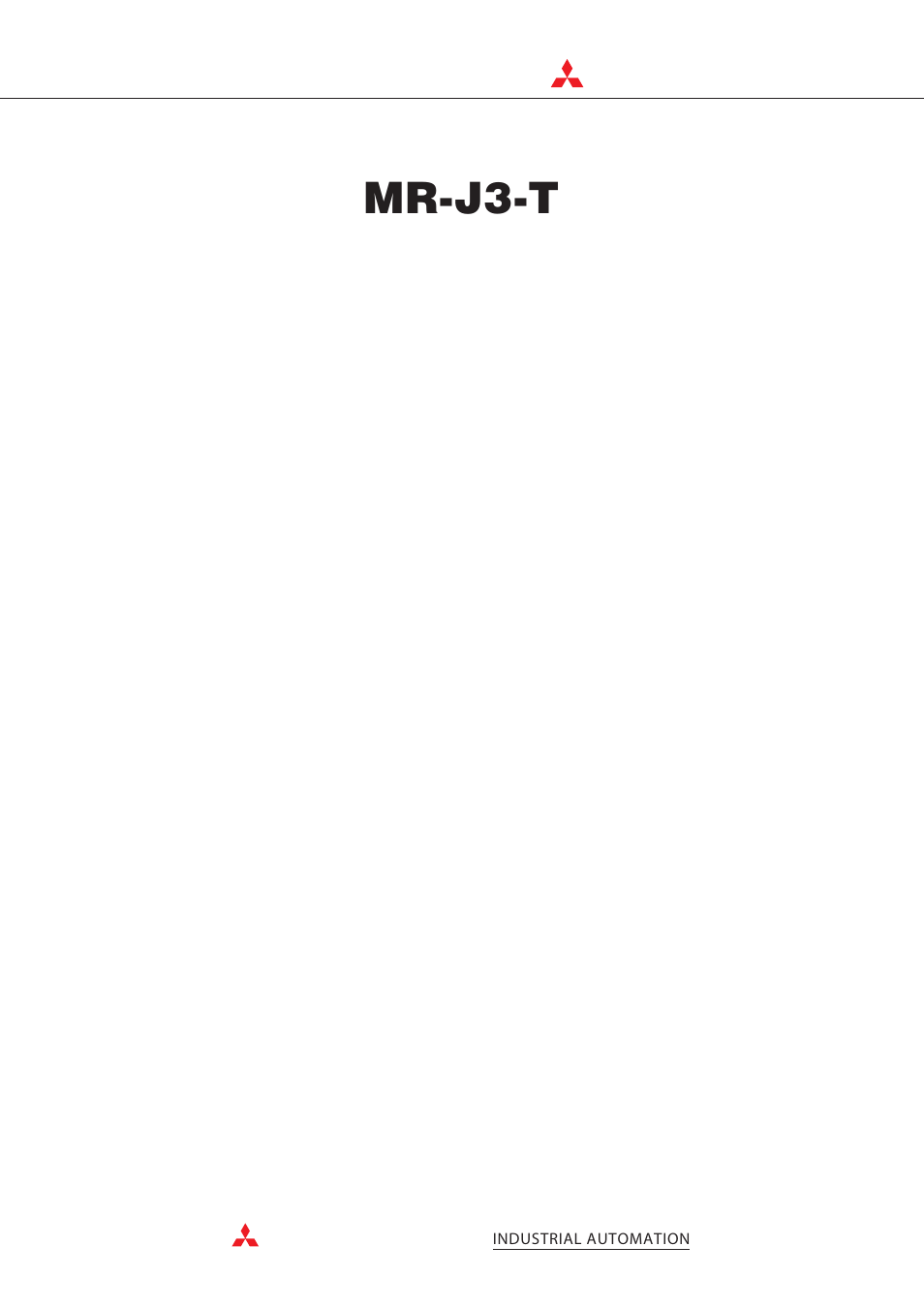 MITSUBISHI ELECTRIC MR-J3-T User Manual | 52 pages