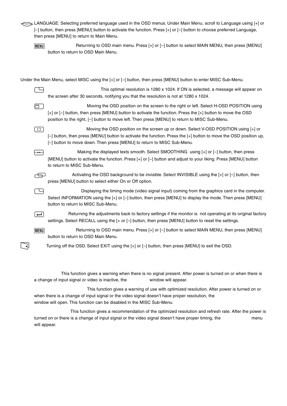 MITSUBISHI ELECTRIC MultiSync LCD1920NX User Manual | Page 10 / 18