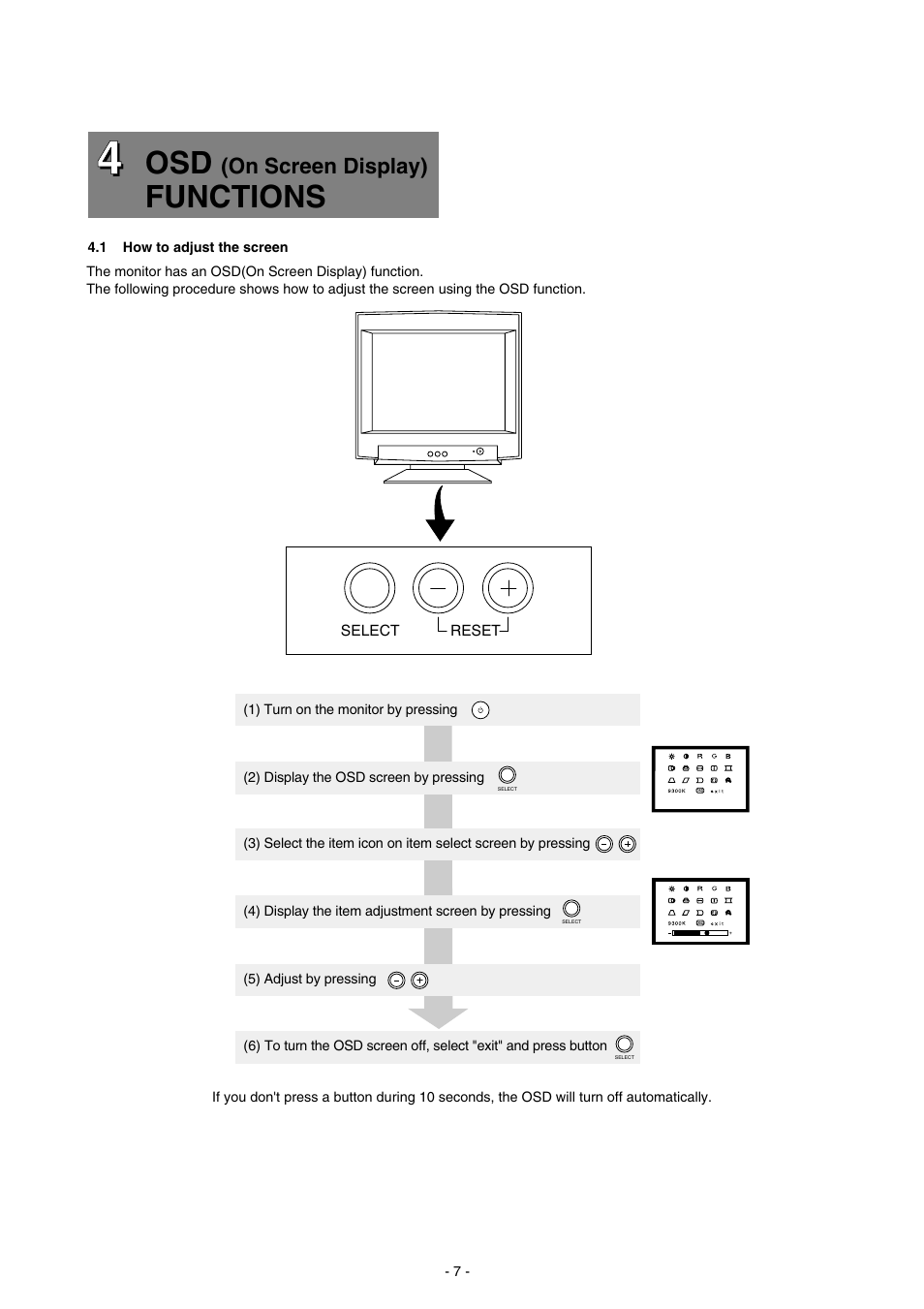 Functions | MITSUBISHI ELECTRIC N0701 User Manual | Page 11 / 20