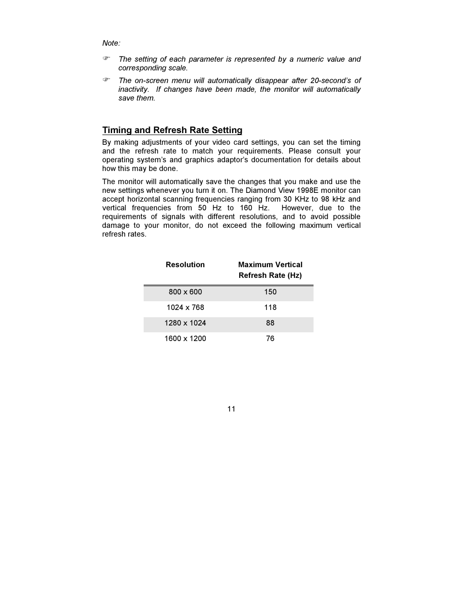 MITSUBISHI ELECTRIC DIAMOND VIEW  1998E User Manual | Page 15 / 22