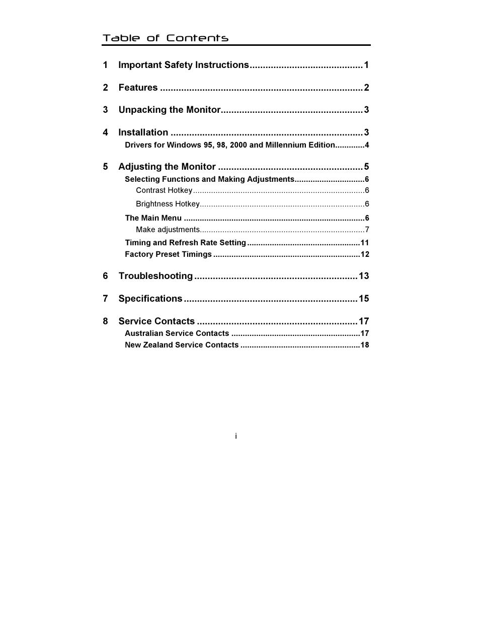 MITSUBISHI ELECTRIC DIAMOND VIEW  1998E User Manual | Page 3 / 22