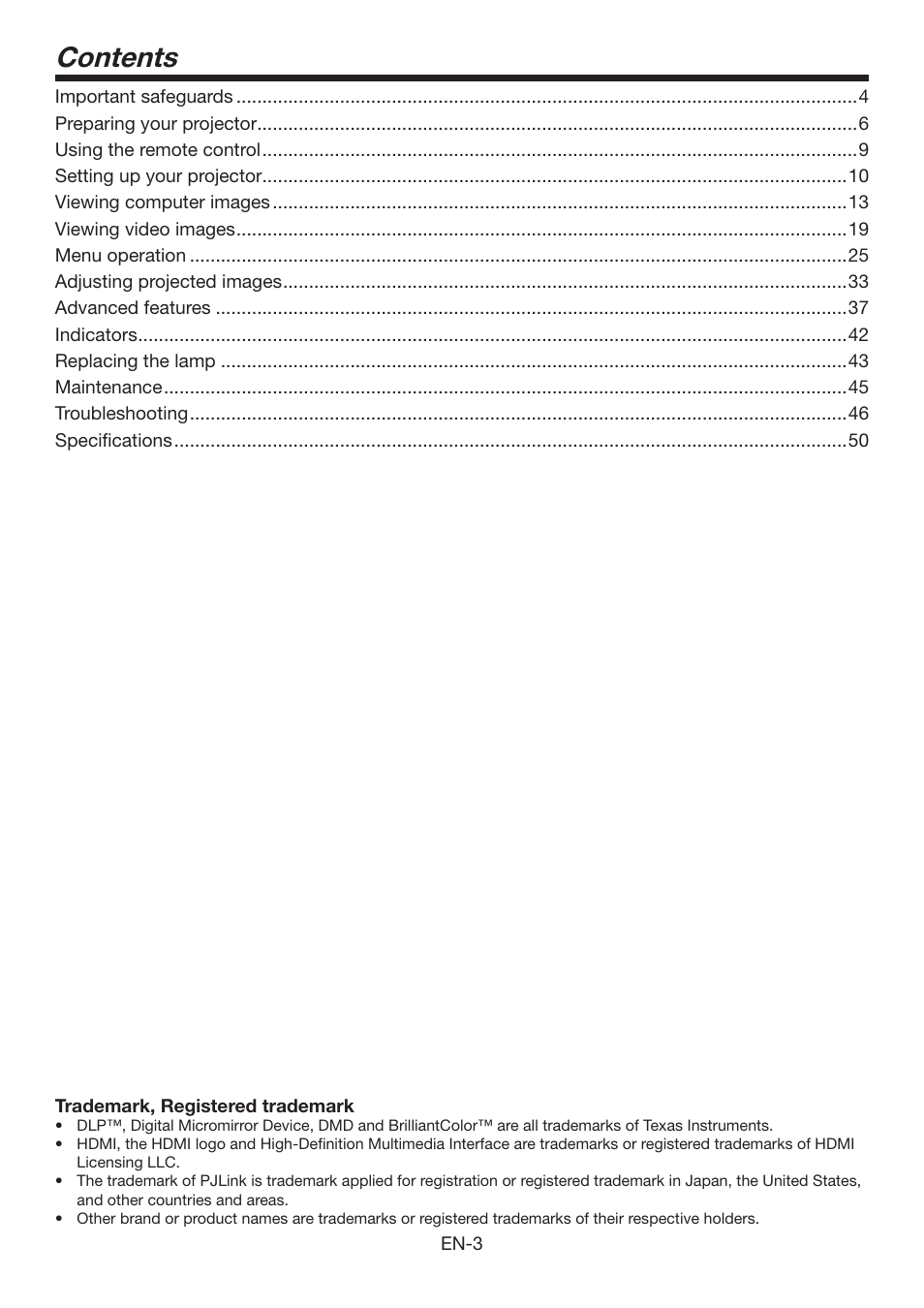 MITSUBISHI ELECTRIC XD3200U User Manual | Page 3 / 53