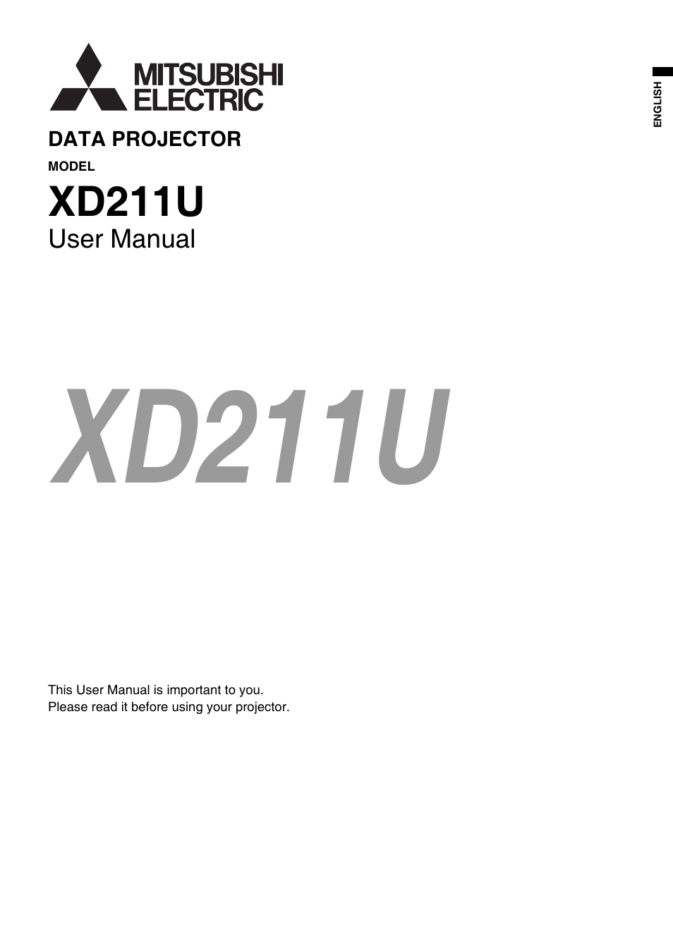MITSUBISHI ELECTRIC XD211U User Manual | 28 pages