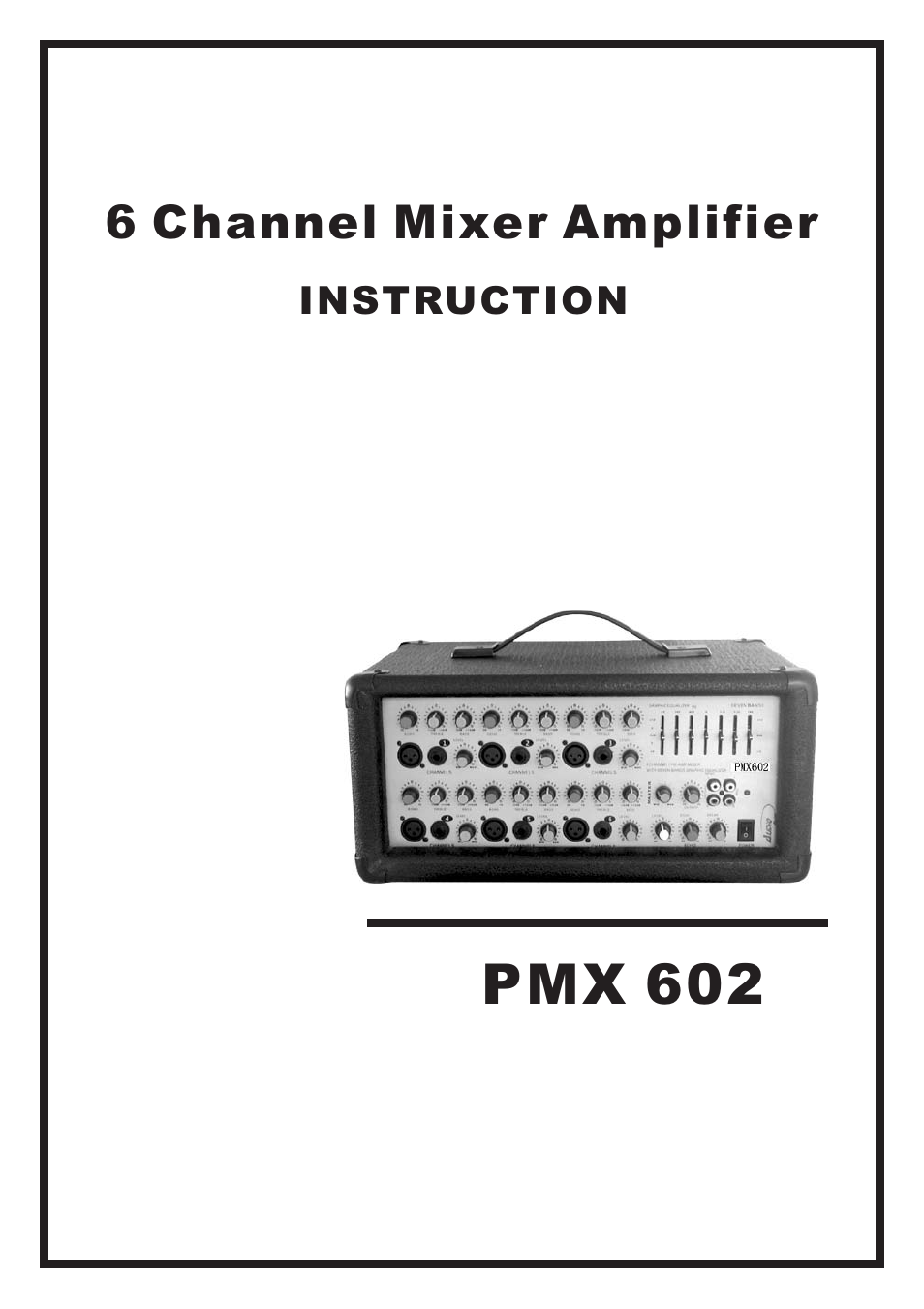 MITSUBISHI ELECTRIC PMX 602 User Manual | 7 pages