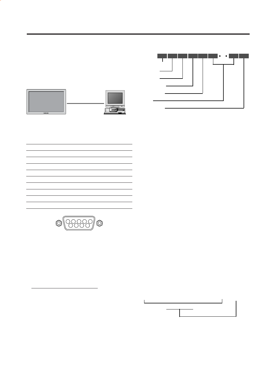 External control, Communication format, Application | Connections, Communication parameters | MITSUBISHI ELECTRIC PD-5010 User Manual | Page 47 / 68