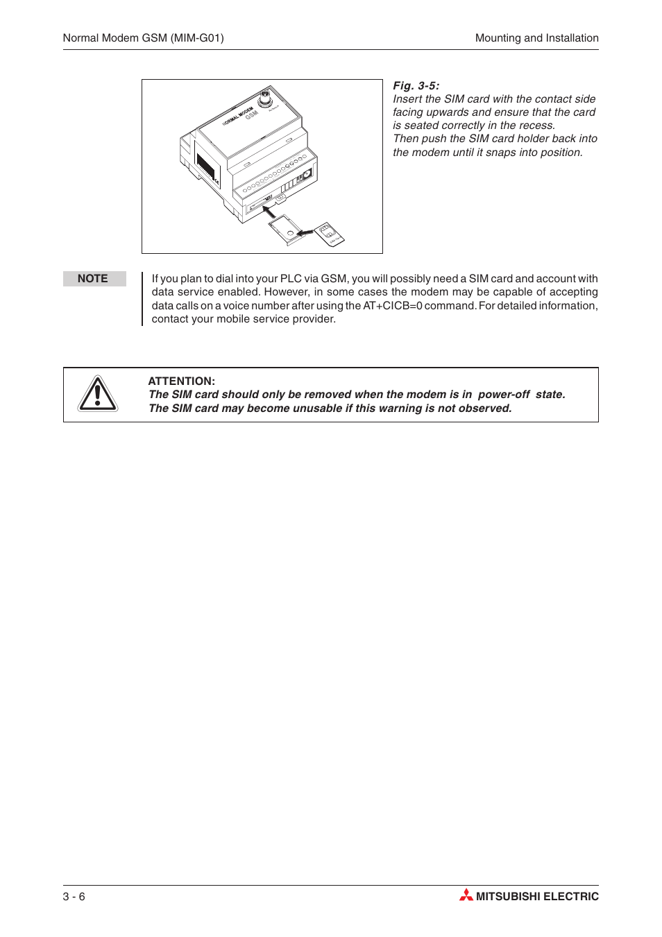 MITSUBISHI ELECTRIC MIM-G01 User Manual | Page 16 / 62