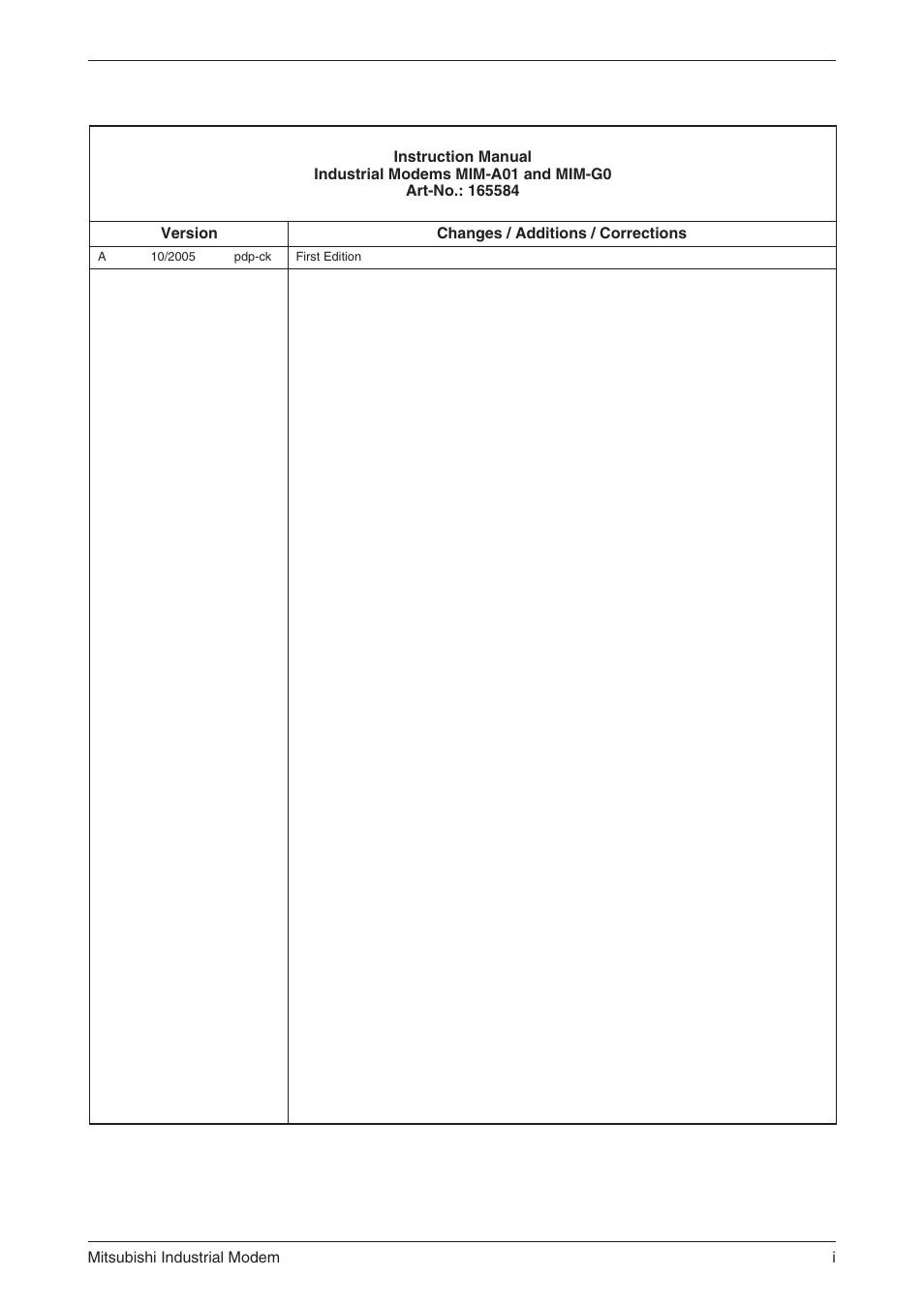 MITSUBISHI ELECTRIC MIM-G01 User Manual | Page 5 / 62