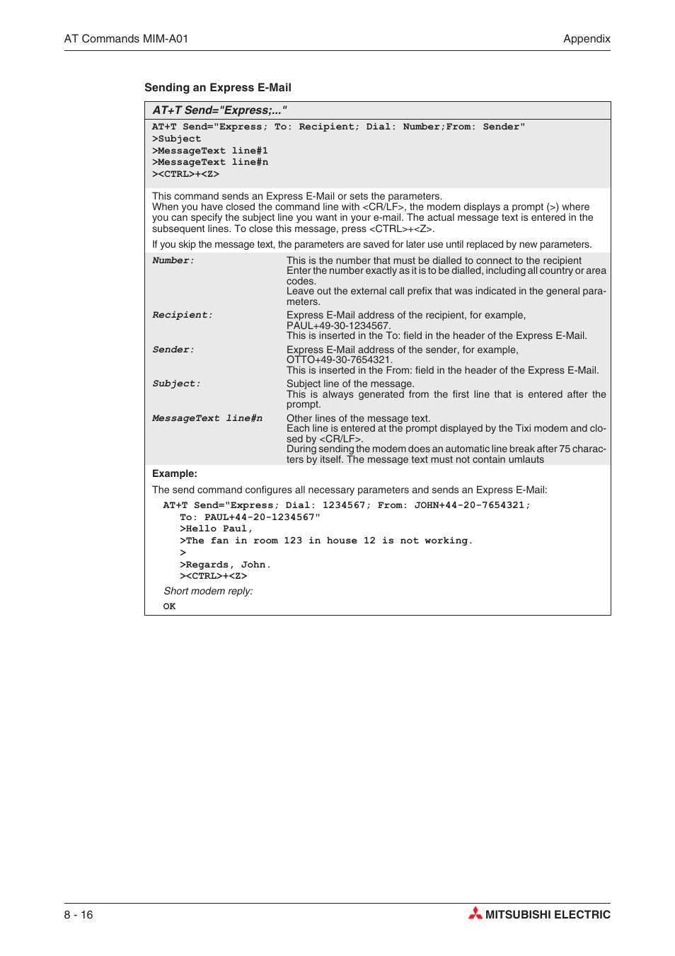 MITSUBISHI ELECTRIC MIM-G01 User Manual | Page 50 / 62