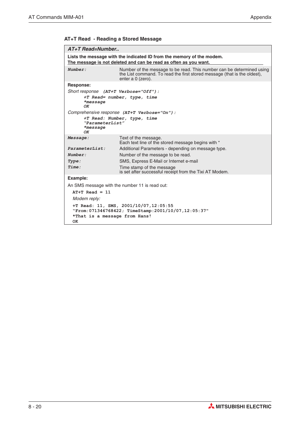 MITSUBISHI ELECTRIC MIM-G01 User Manual | Page 54 / 62