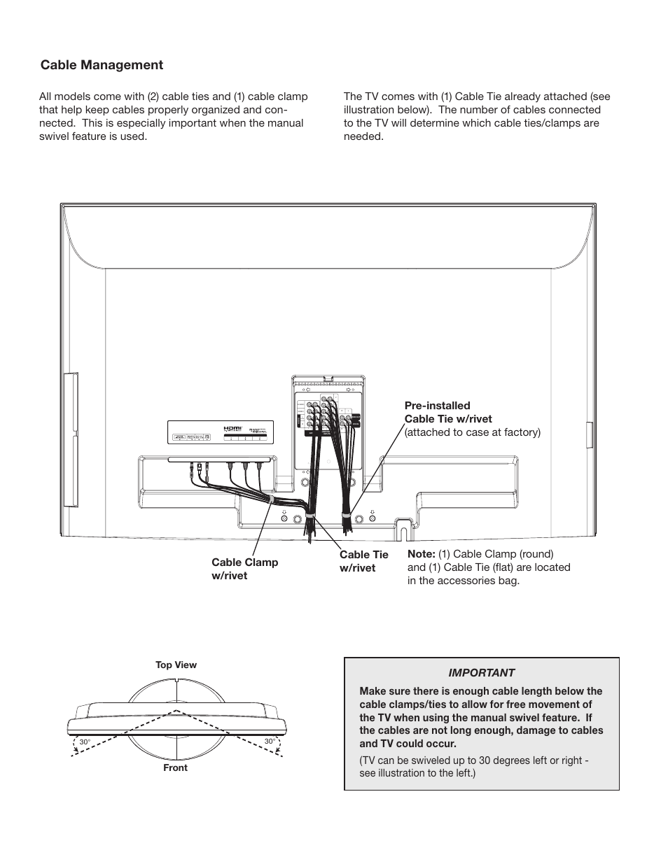 Cable management, Mono ), Mono | 5pq7jfx 'spou | MITSUBISHI ELECTRIC LT-40133 User Manual | Page 6 / 88