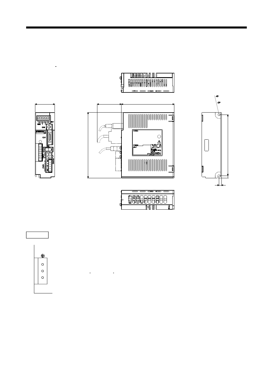 Outline dimension drawings, 1 servo amplifiers | MITSUBISHI ELECTRIC MR-E- A/AG User Manual | Page 164 / 310