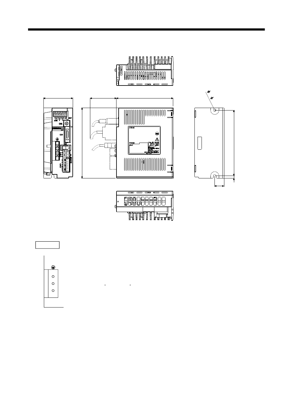 Outline dimension drawings | MITSUBISHI ELECTRIC MR-E- A/AG User Manual | Page 165 / 310