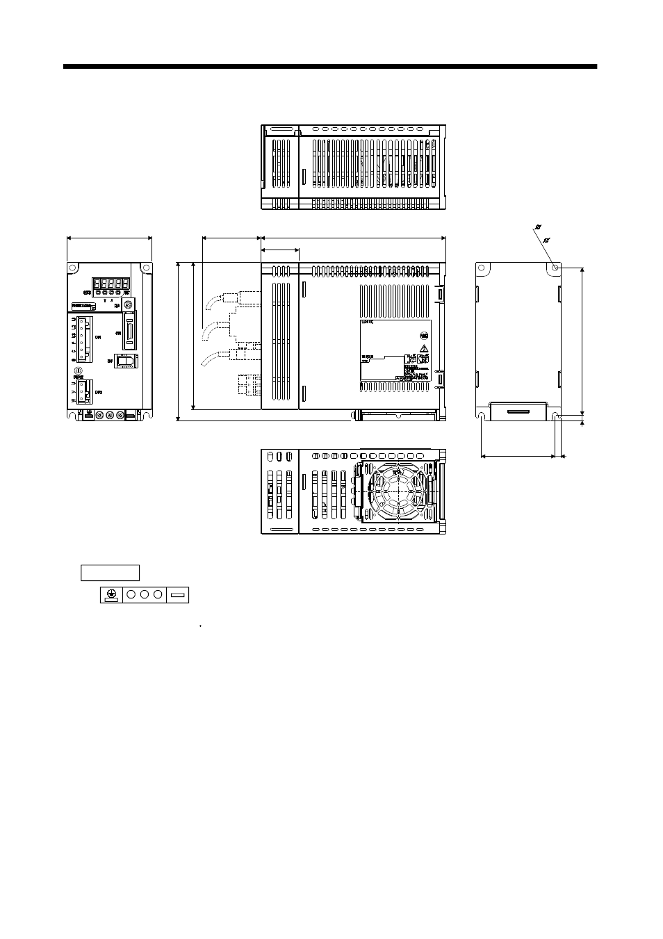 Outline dimension drawings | MITSUBISHI ELECTRIC MR-E- A/AG User Manual | Page 167 / 310