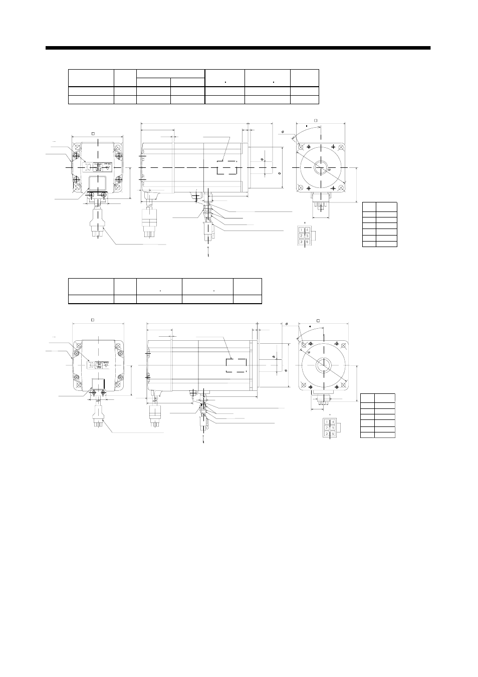 Servo motor, Unit: in | MITSUBISHI ELECTRIC MR-E- A/AG User Manual | Page 243 / 310