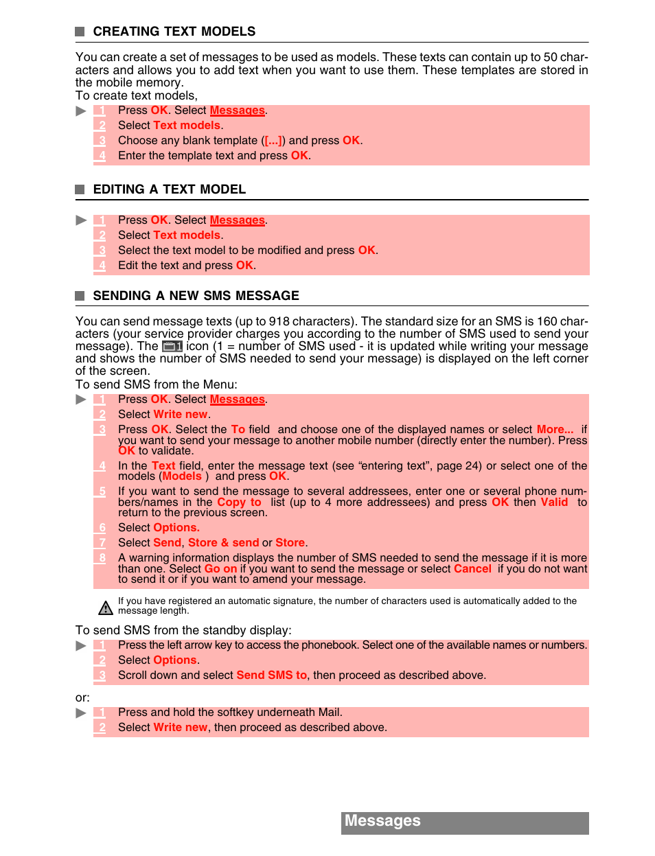 Messages | MITSUBISHI ELECTRIC M341i User Manual | Page 26 / 80