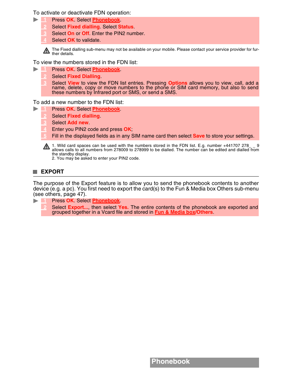 Phonebook | MITSUBISHI ELECTRIC M341i User Manual | Page 38 / 80