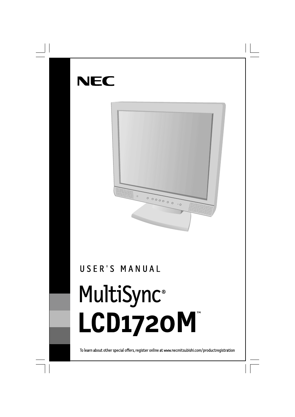 NEC MultiSync LCD 1720M User Manual | 26 pages