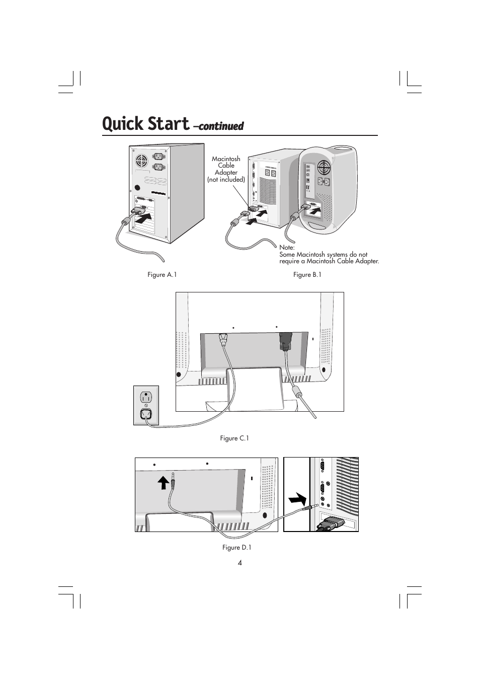 Quick start, Continued continued continued continued continued | NEC MultiSync LCD 1720M User Manual | Page 6 / 26