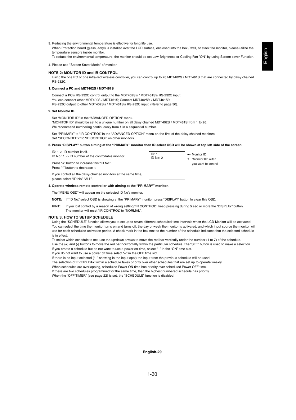 English | MITSUBISHI ELECTRIC MDT402S User Manual | Page 30 / 37