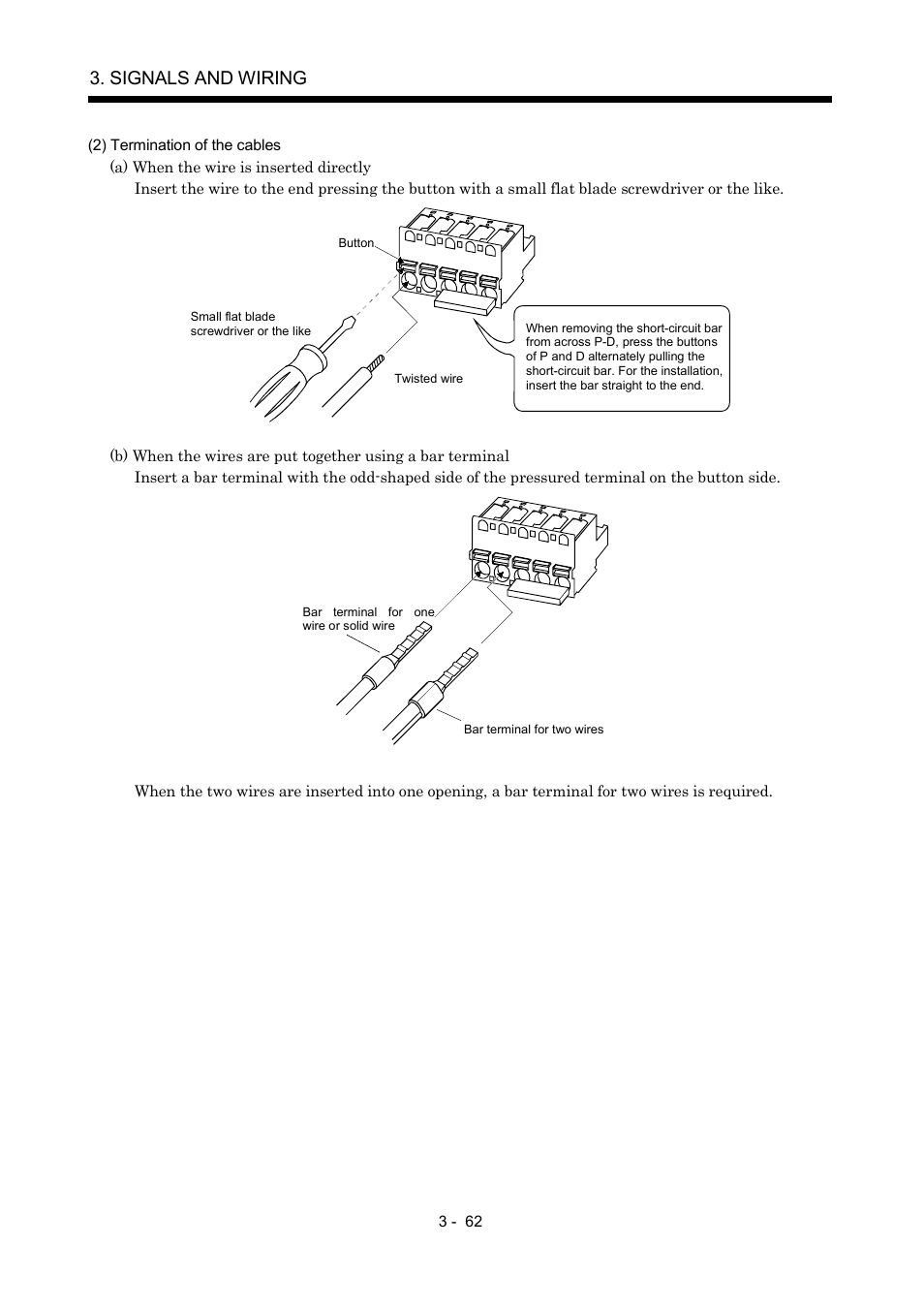 Signals and wiring | MITSUBISHI ELECTRIC MR-J2S- A User Manual | Page 109 / 402