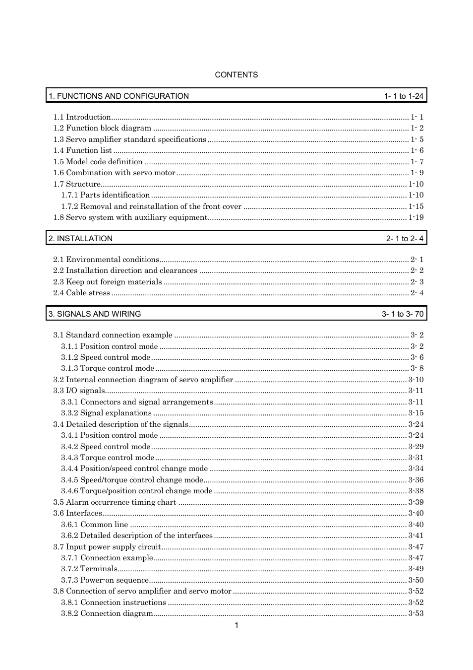 MITSUBISHI ELECTRIC MR-J2S- A User Manual | Page 14 / 402