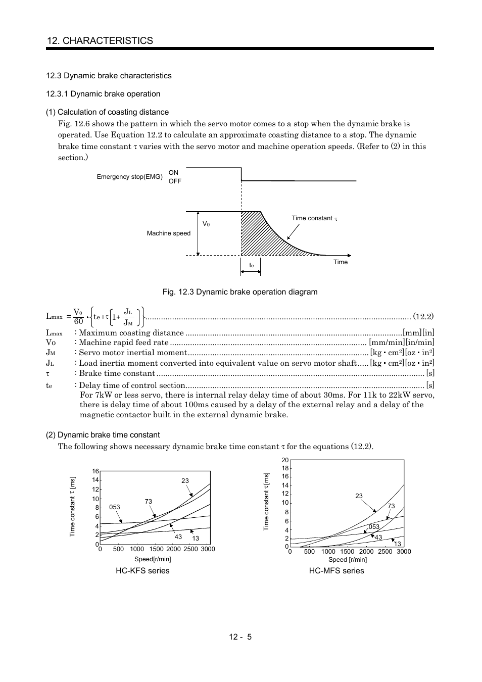 3 dynamic brake characteristics, 1 dynamic brake operation, Characteristics | MITSUBISHI ELECTRIC MR-J2S- A User Manual | Page 226 / 402