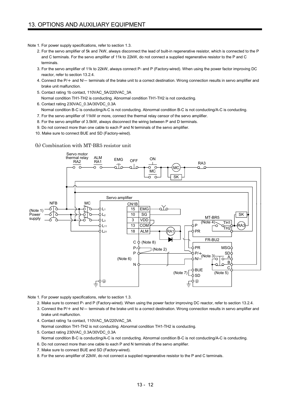 Options and auxiliary equipment | MITSUBISHI ELECTRIC MR-J2S- A User Manual | Page 241 / 402