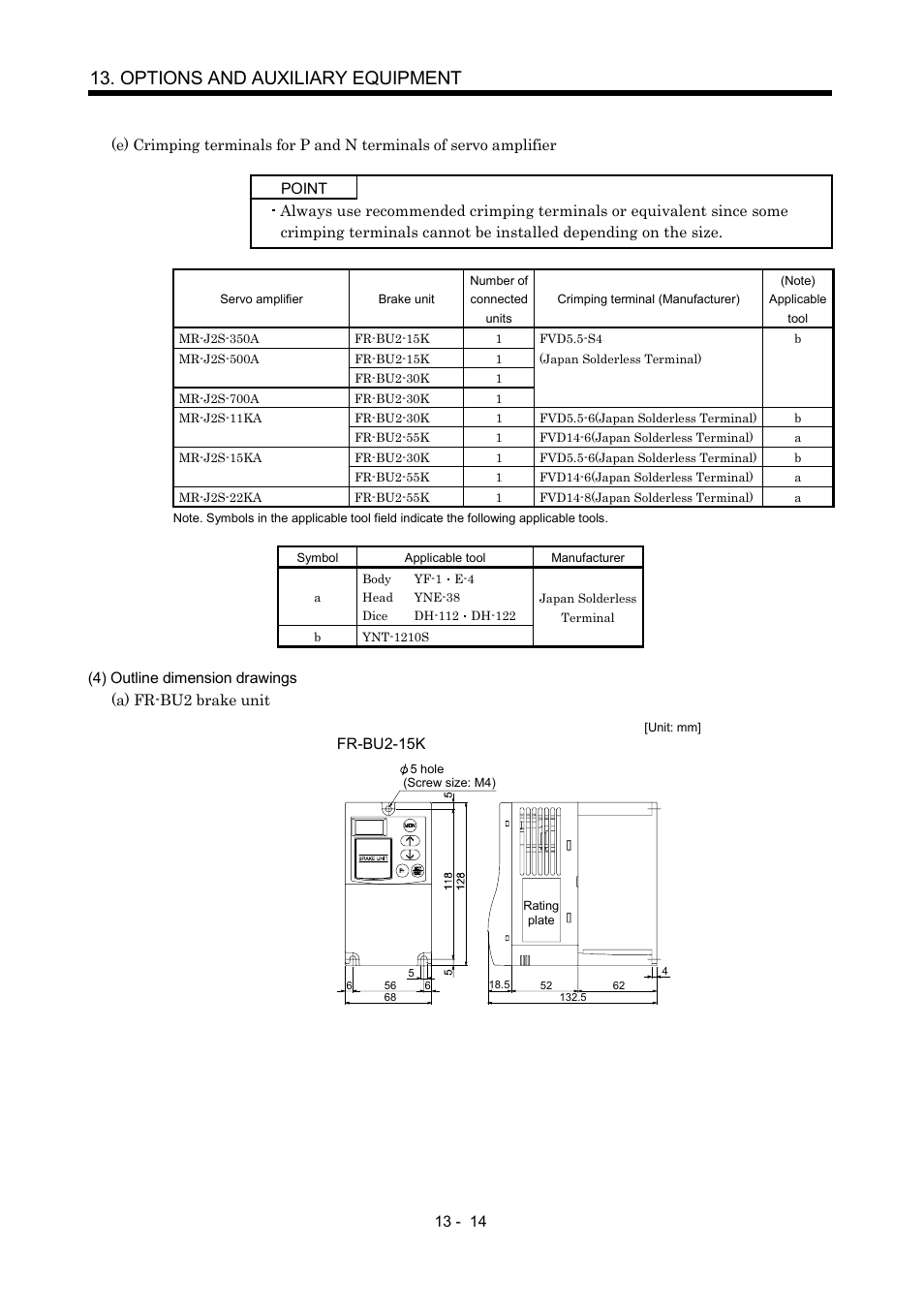 Options and auxiliary equipment | MITSUBISHI ELECTRIC MR-J2S- A User Manual | Page 243 / 402