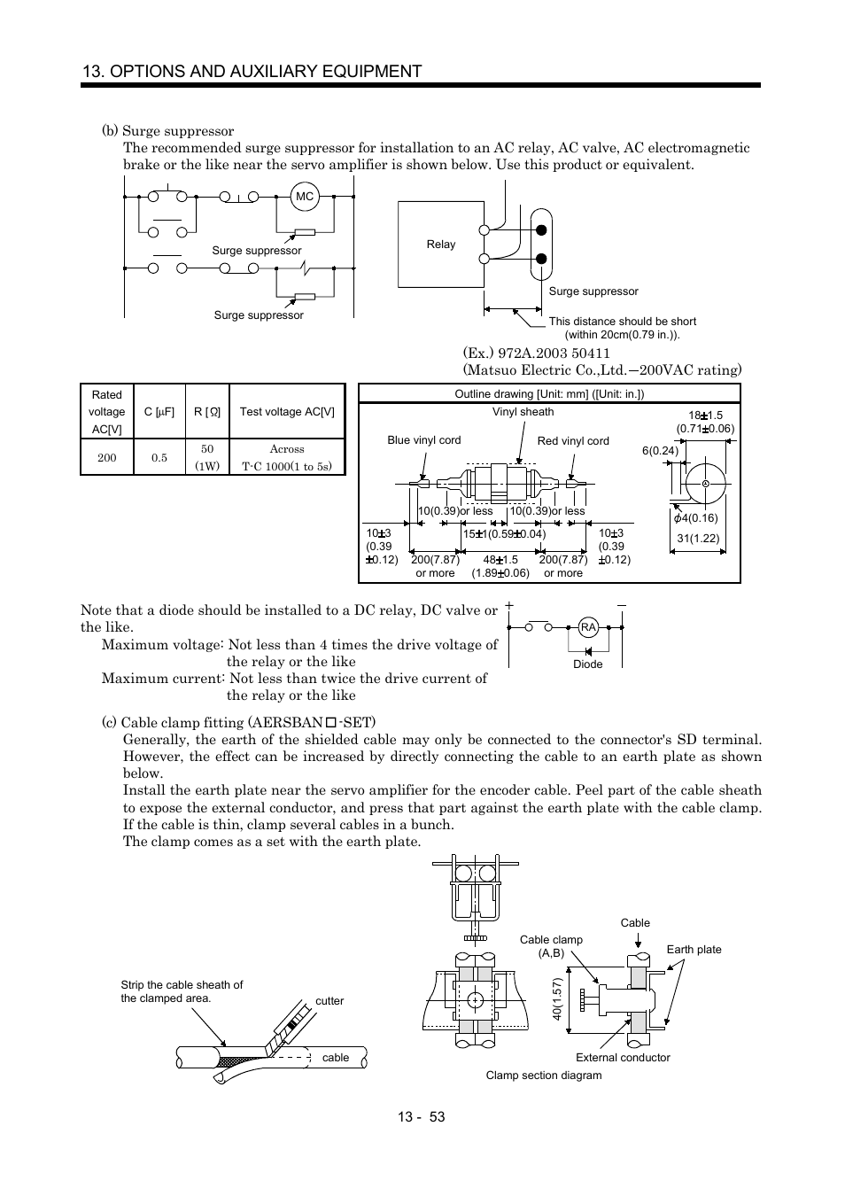 Options and auxiliary equipment | MITSUBISHI ELECTRIC MR-J2S- A User Manual | Page 282 / 402