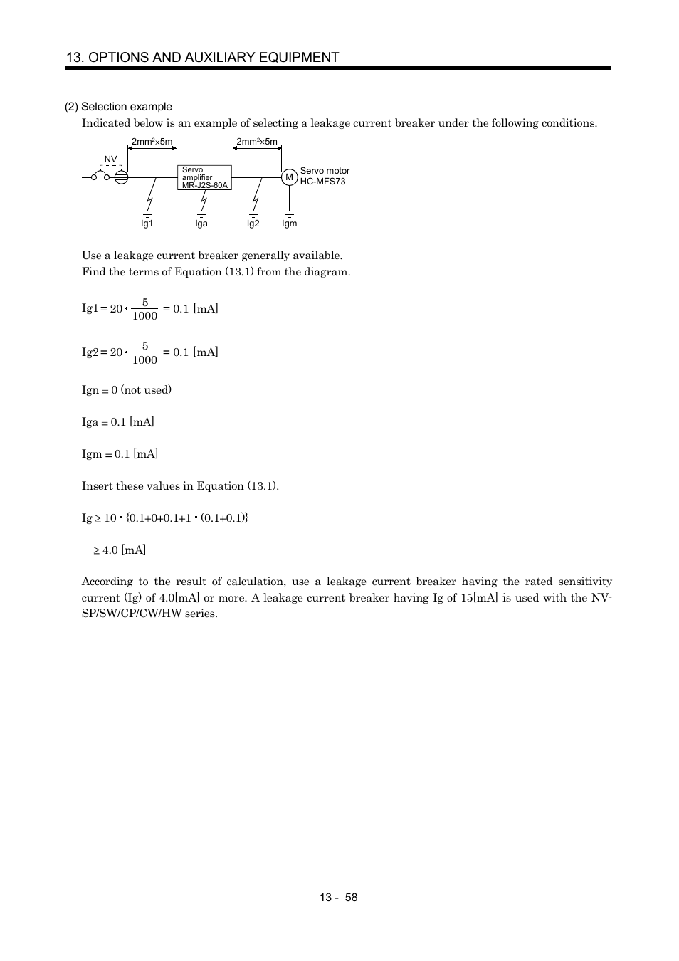 Options and auxiliary equipment | MITSUBISHI ELECTRIC MR-J2S- A User Manual | Page 287 / 402