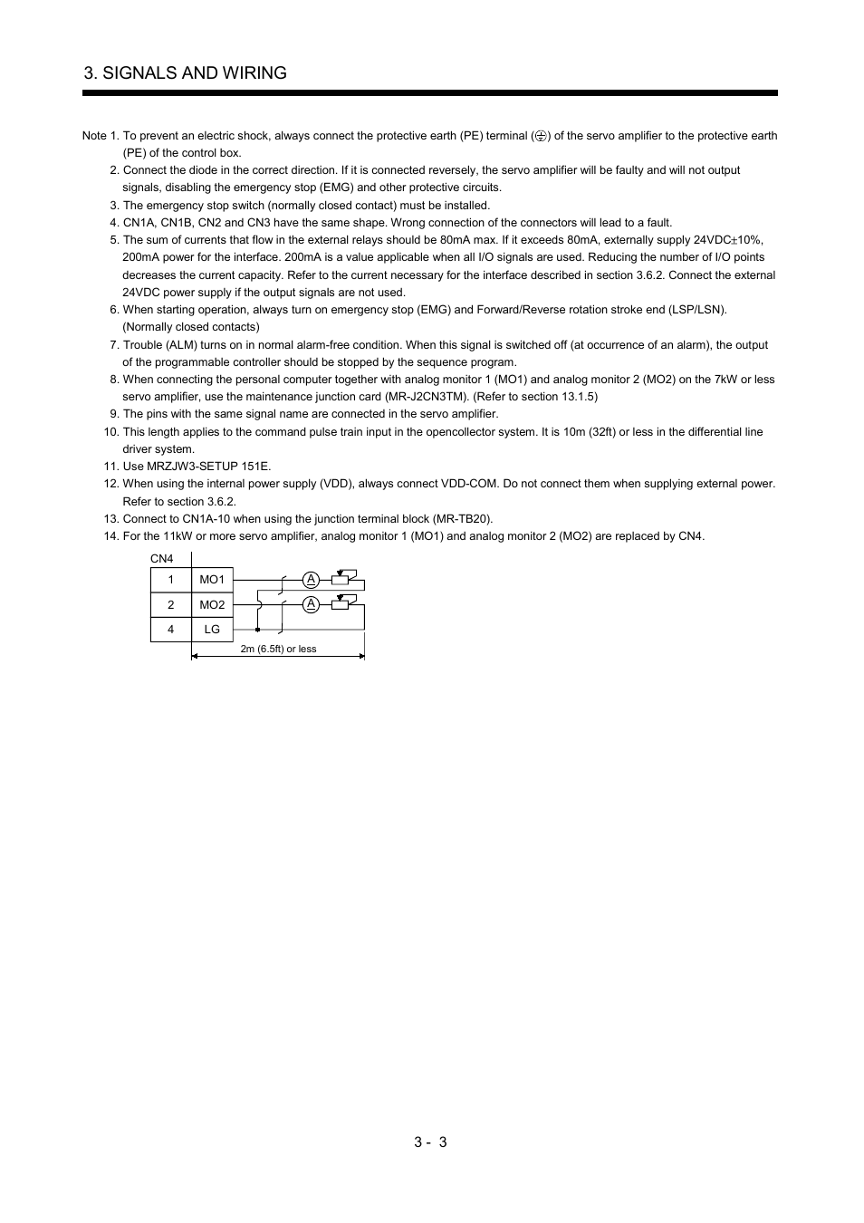 Signals and wiring | MITSUBISHI ELECTRIC MR-J2S- A User Manual | Page 50 / 402
