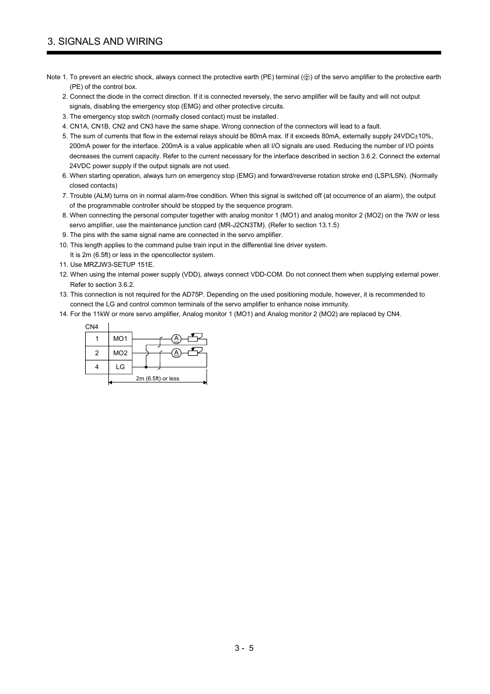 Signals and wiring | MITSUBISHI ELECTRIC MR-J2S- A User Manual | Page 52 / 402