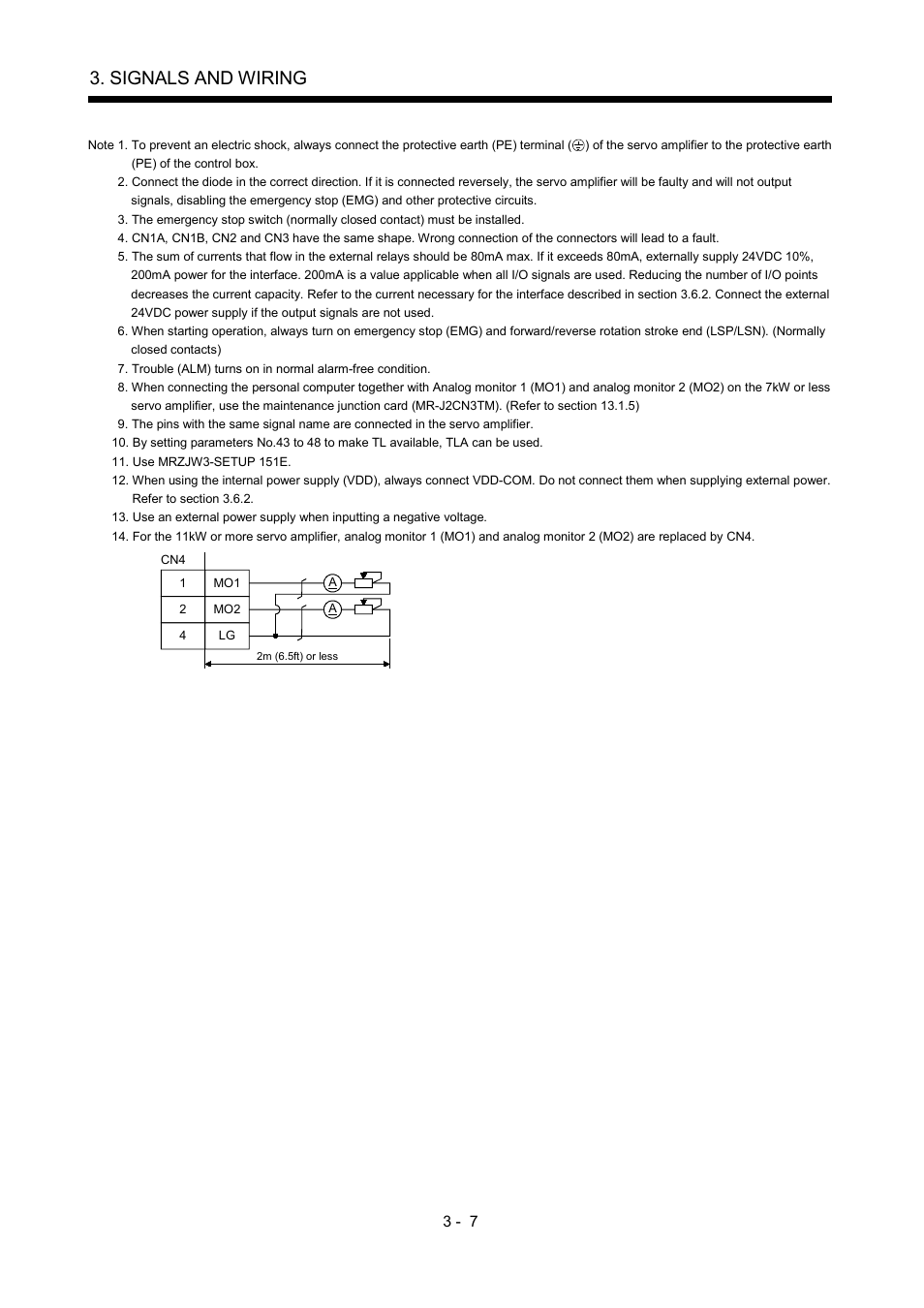 Signals and wiring | MITSUBISHI ELECTRIC MR-J2S- A User Manual | Page 54 / 402