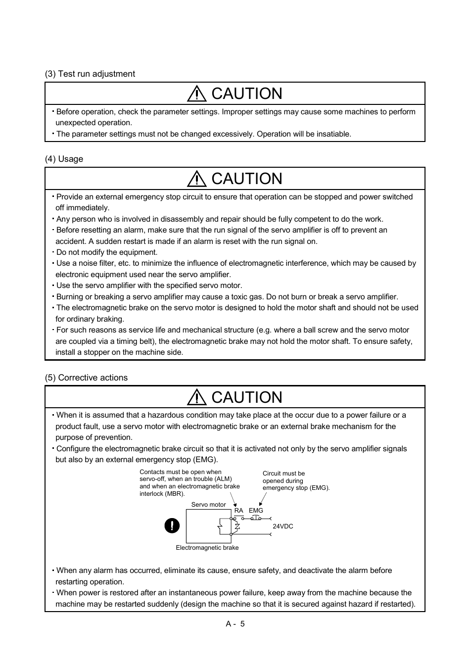 Caution | MITSUBISHI ELECTRIC MR-J2S- A User Manual | Page 6 / 402