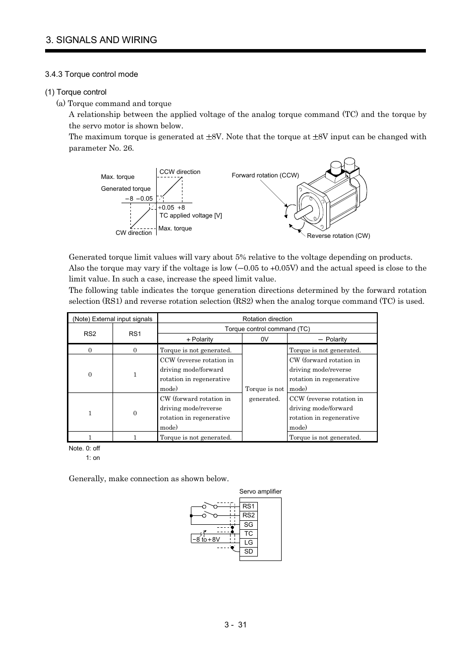 3 torque control mode, Signals and wiring | MITSUBISHI ELECTRIC MR-J2S- A User Manual | Page 78 / 402