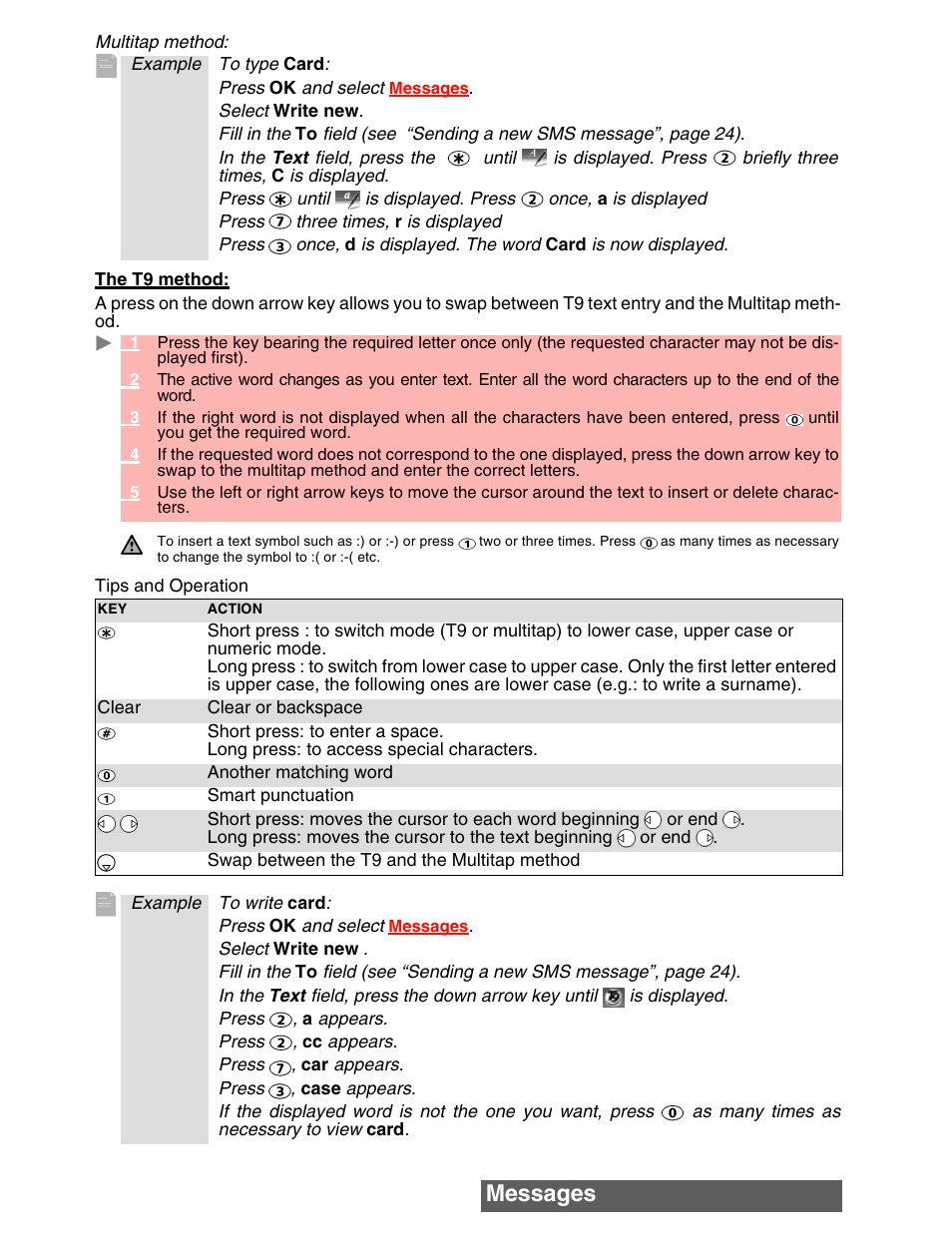 Messages | MITSUBISHI ELECTRIC M342i User Manual | Page 23 / 80