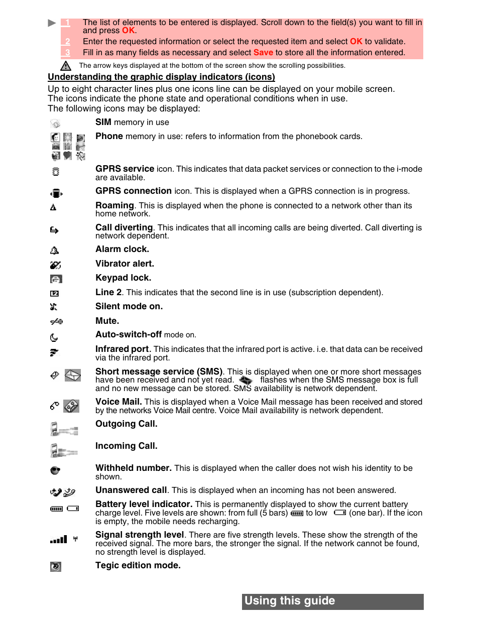 Using this guide | MITSUBISHI ELECTRIC M342i User Manual | Page 9 / 80