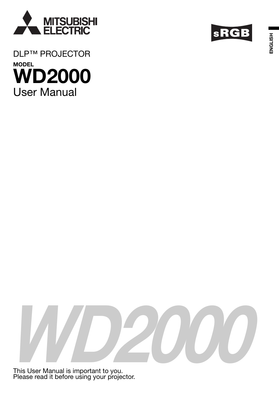 MITSUBISHI ELECTRIC WD2000 User Manual | 40 pages